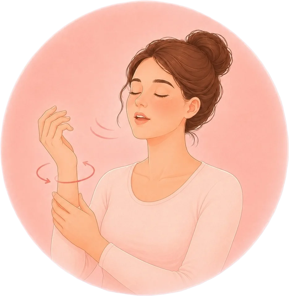 手腕和下颌放松